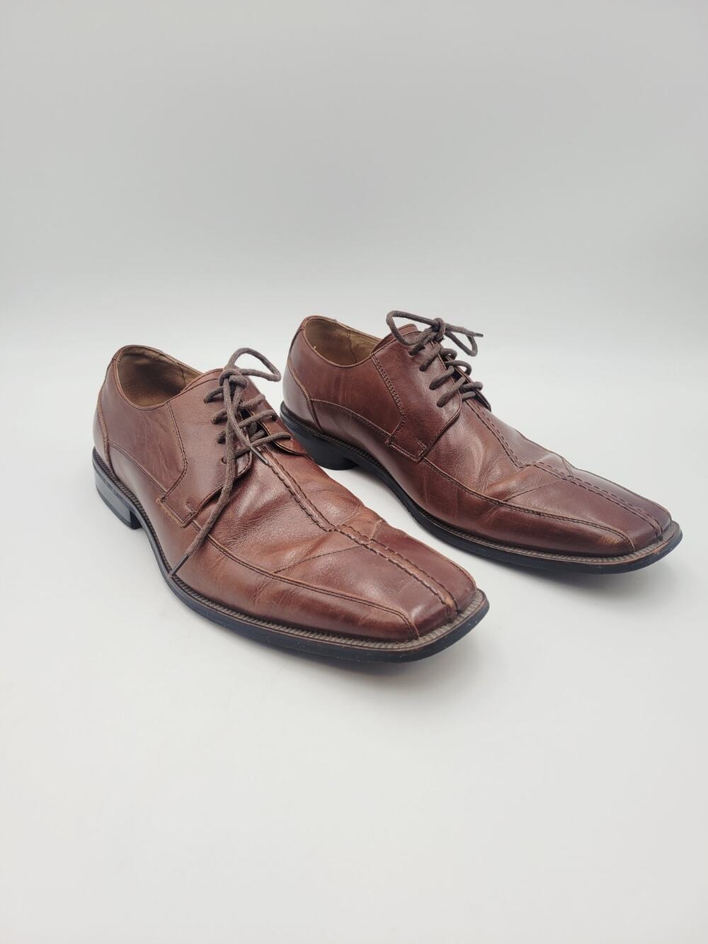 Stacy Adams Men’s Brown Leather Lace Up Oxford Dress Shoes US 10 M Vtg